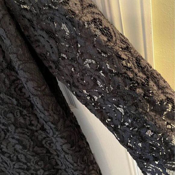 Chicos Black Cold-Shoulder Lace Dress Size 10 / 1.5 - Picture 3 of 10